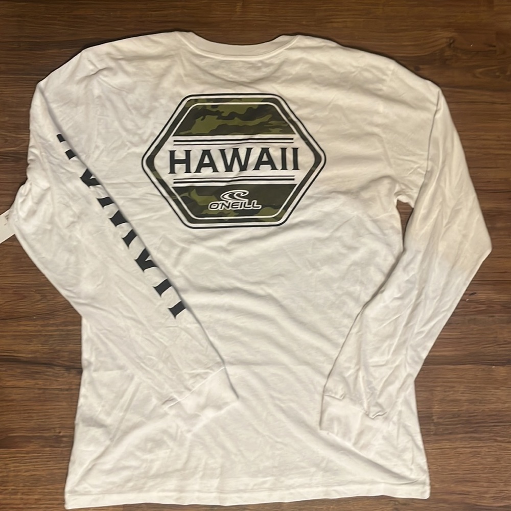 NWT Men’s O’Neill L/S “Tribute” T-Shirt. White w/Camo logo. Comes Various sizes - Picture 2 of 4